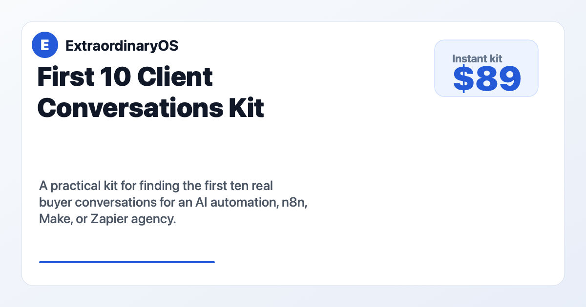 First 10 Client Conversations Kit preview
